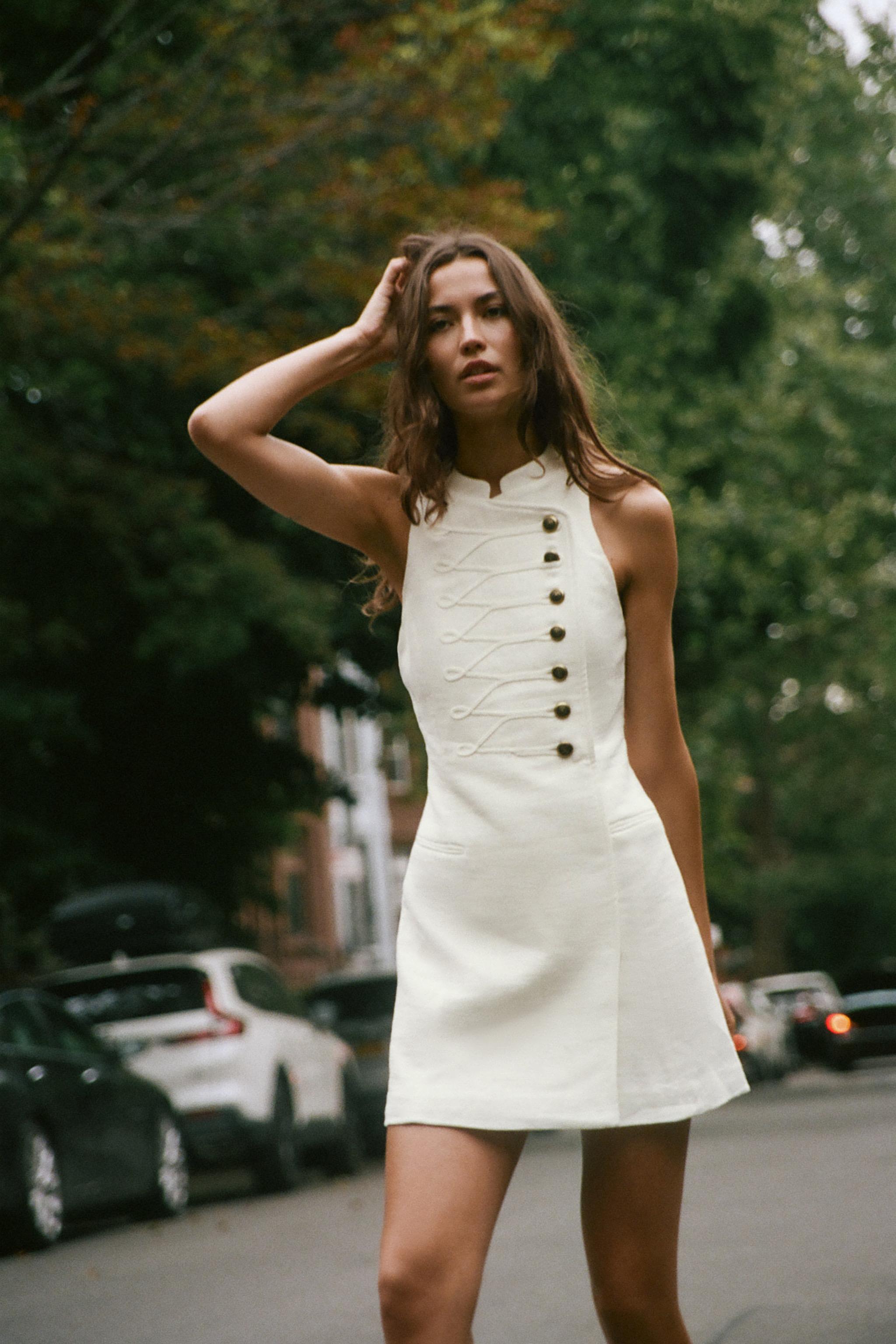 FROG FASTENING MINI DRESS